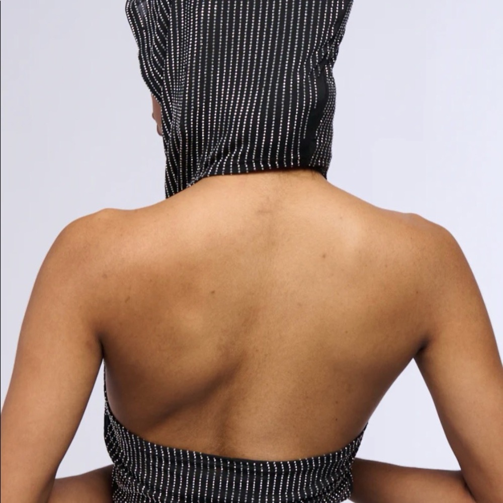 Hooded Rhinestone Top - Picture 2 of 2